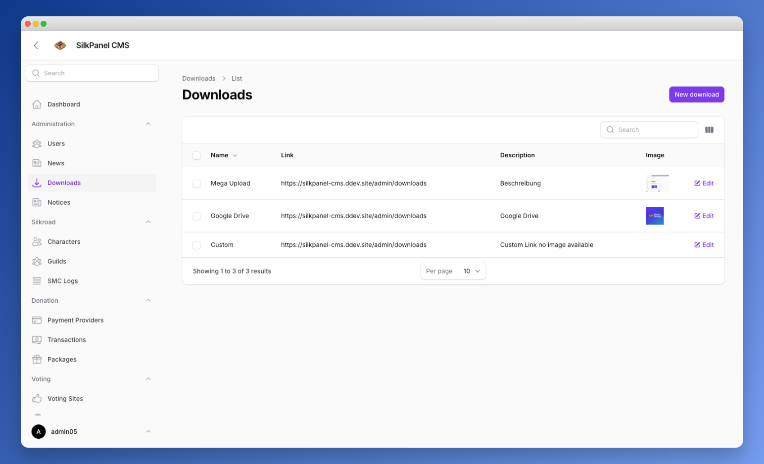 Downloads